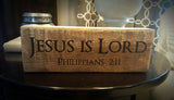 "Jesus Is Lord" Woodblock