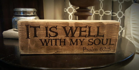 "It Is Well With My Soul" Woodblock