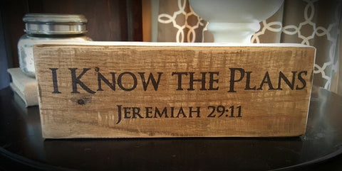 "I Know The Plans" Woodblock