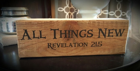 "All Things New" Woodblock