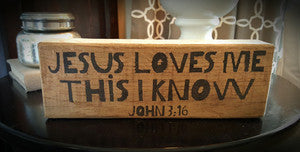 "Jesus Loves Me This I Know" Woodblock